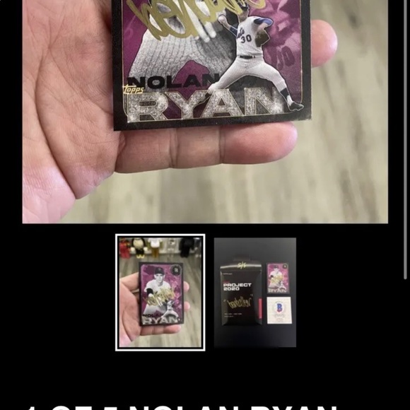 Ben Baller 1 Of 5 Gold Ink Auto Topps 2020 Nolan Ryan Sold Out 1min - Picture 6 of 7